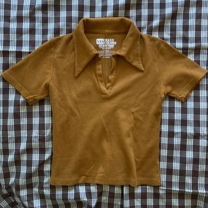 Big Bud Press Short Sleeve Fisherman Polo in Spicy Mustard
